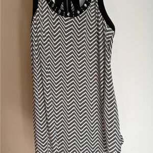 Candie's Black and White Chevron Tank Top